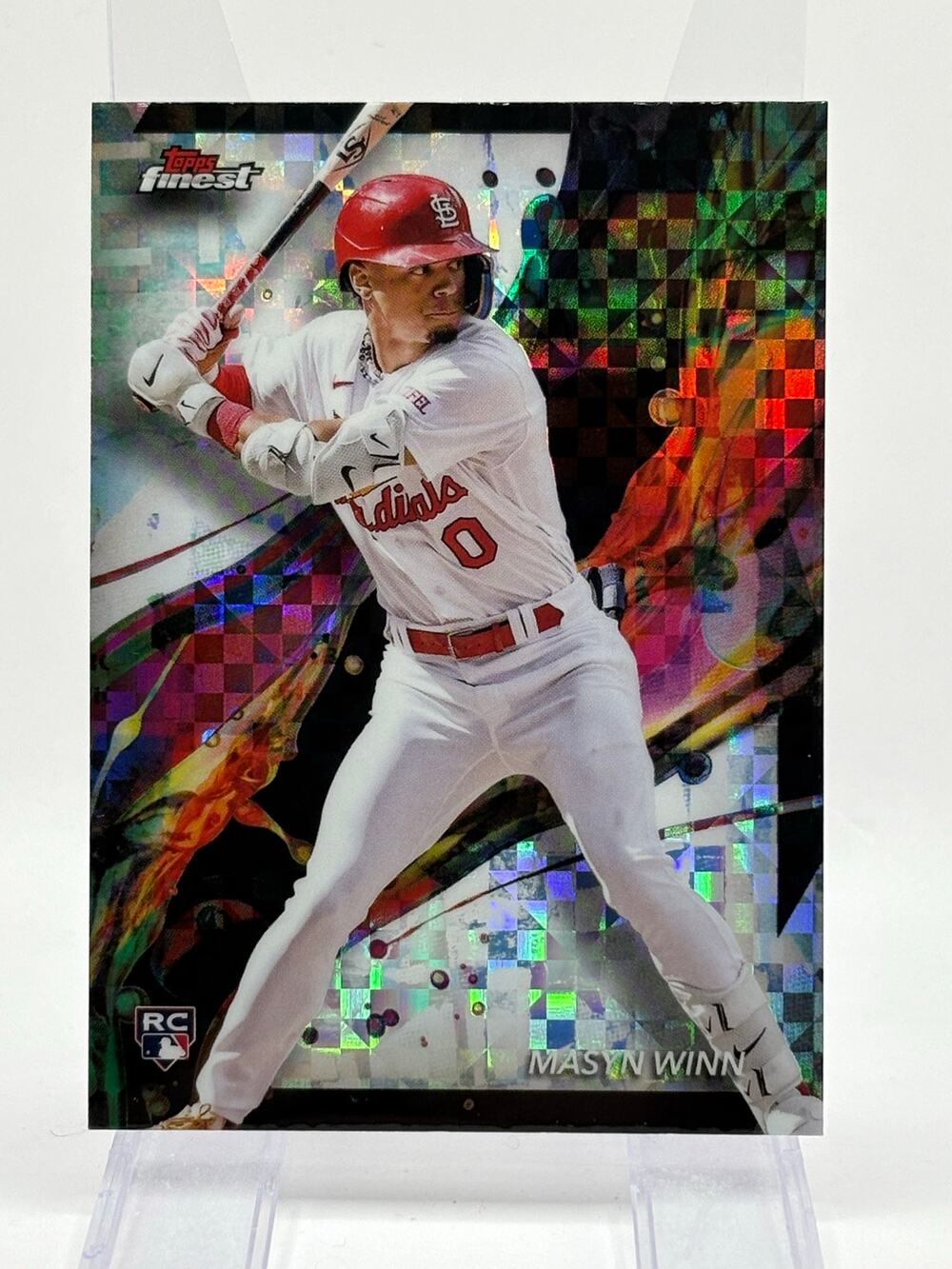 2024 Topps Finest Masyn Winn Rookie XFractor Checkerboard Refractor Cardinals RC